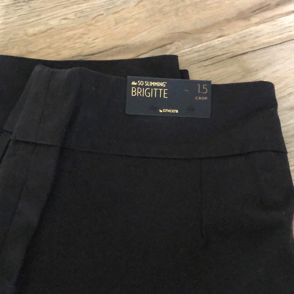 So slimming Brigitte from Chico’s. Size 1.5